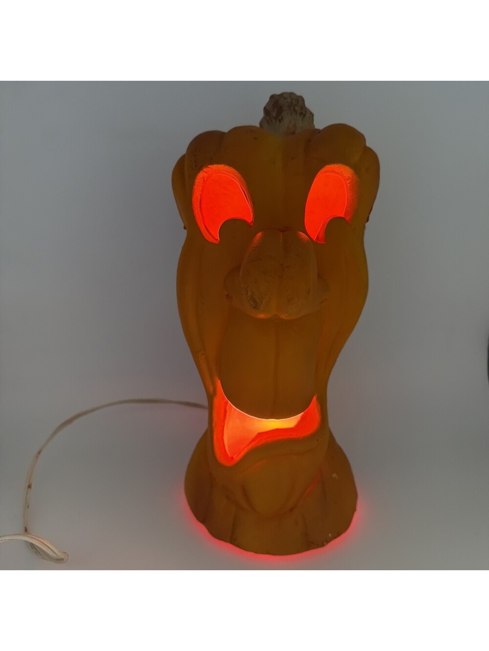 1995 Vtg CASPER STRETCH Pumpkin Halloween LED Light Jack Lantern Foam Blow Mold